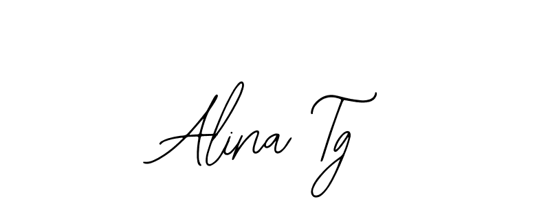 The best way (Bearetta-2O07w) to make a short signature is to pick only two or three words in your name. The name Alina Tg include a total of six letters. For converting this name. Alina Tg signature style 12 images and pictures png