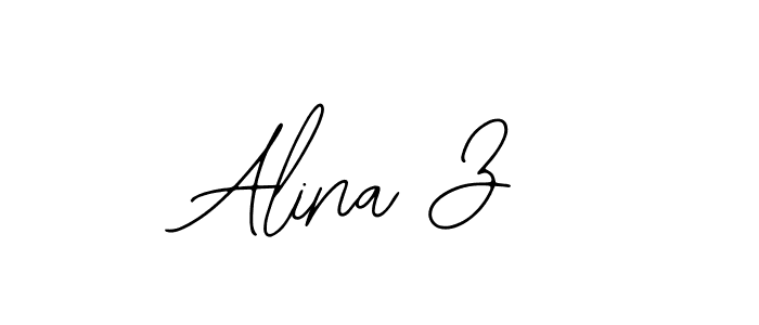 Use a signature maker to create a handwritten signature online. With this signature software, you can design (Bearetta-2O07w) your own signature for name Alina Z. Alina Z signature style 12 images and pictures png