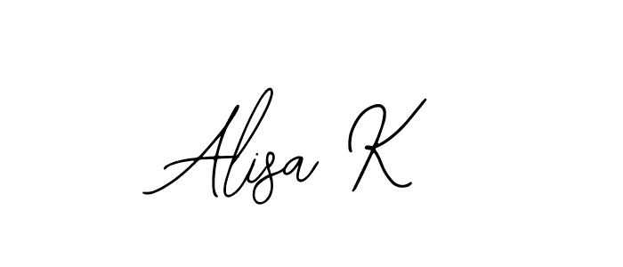 Design your own signature with our free online signature maker. With this signature software, you can create a handwritten (Bearetta-2O07w) signature for name Alisa K. Alisa K signature style 12 images and pictures png