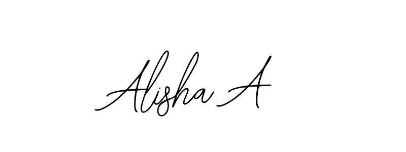 The best way (Bearetta-2O07w) to make a short signature is to pick only two or three words in your name. The name Alisha A include a total of six letters. For converting this name. Alisha A signature style 12 images and pictures png