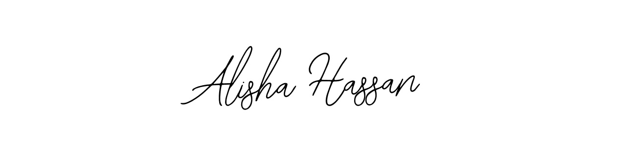 You should practise on your own different ways (Bearetta-2O07w) to write your name (Alisha Hassan) in signature. don't let someone else do it for you. Alisha Hassan signature style 12 images and pictures png