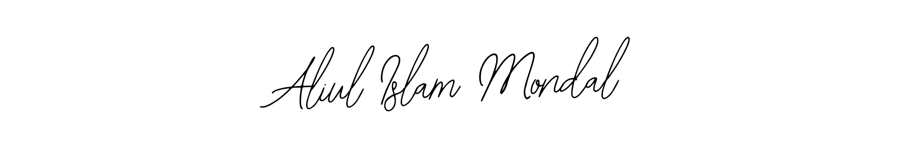 How to make Aliul Islam Mondal name signature. Use Bearetta-2O07w style for creating short signs online. This is the latest handwritten sign. Aliul Islam Mondal signature style 12 images and pictures png