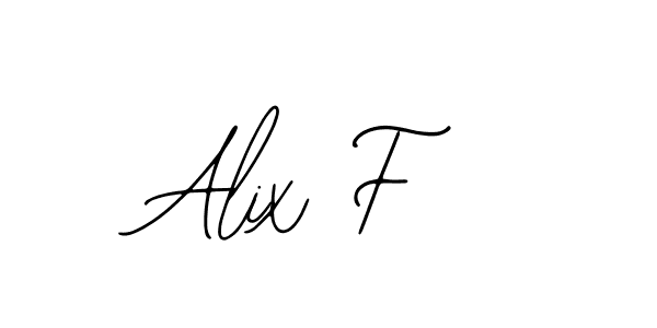 How to make Alix F name signature. Use Bearetta-2O07w style for creating short signs online. This is the latest handwritten sign. Alix F signature style 12 images and pictures png