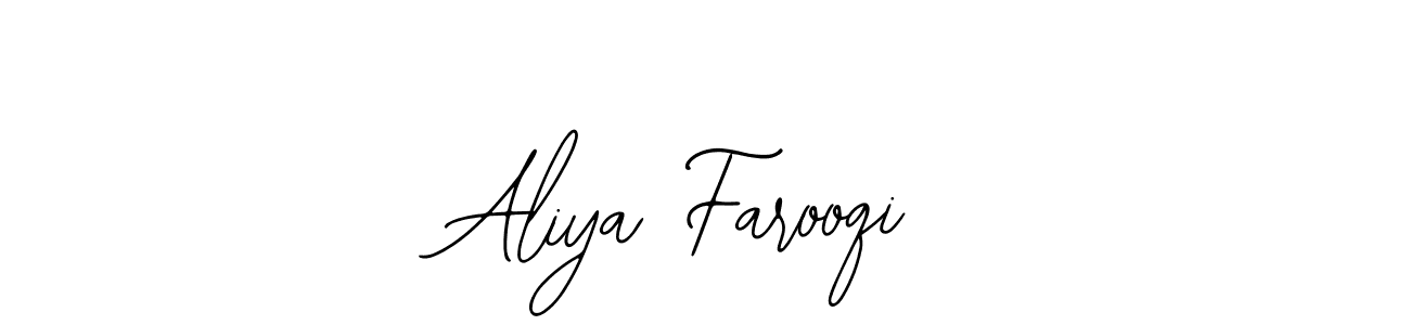 You should practise on your own different ways (Bearetta-2O07w) to write your name (Aliya Farooqi) in signature. don't let someone else do it for you. Aliya Farooqi signature style 12 images and pictures png