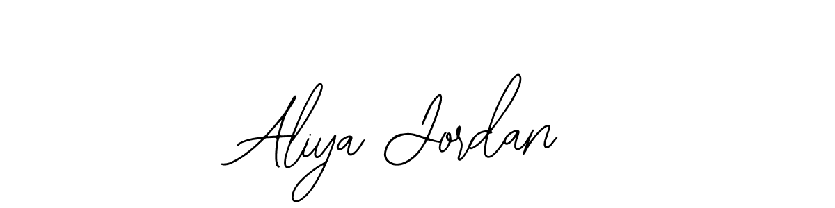 You should practise on your own different ways (Bearetta-2O07w) to write your name (Aliya Jordan) in signature. don't let someone else do it for you. Aliya Jordan signature style 12 images and pictures png