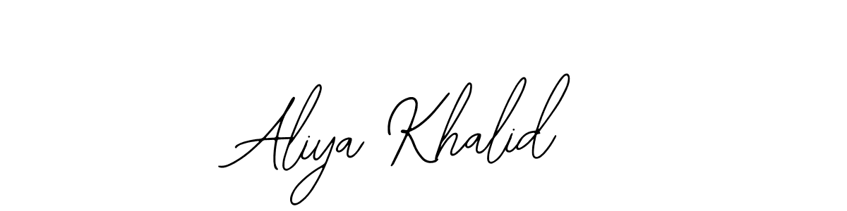 It looks lik you need a new signature style for name Aliya Khalid. Design unique handwritten (Bearetta-2O07w) signature with our free signature maker in just a few clicks. Aliya Khalid signature style 12 images and pictures png