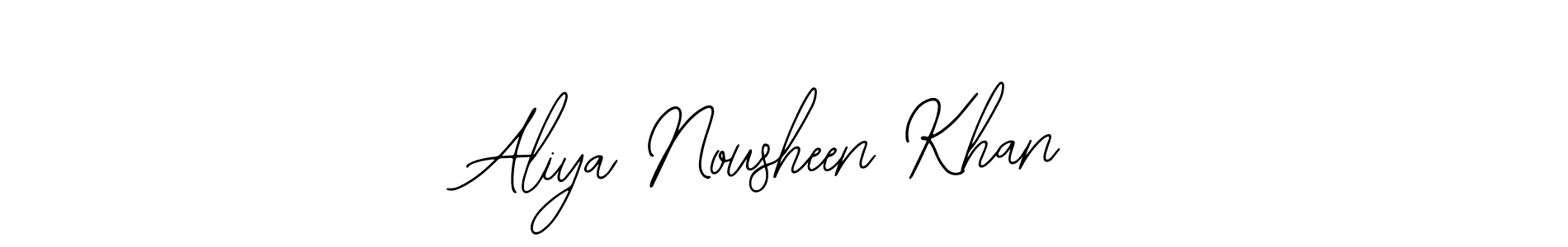 Use a signature maker to create a handwritten signature online. With this signature software, you can design (Bearetta-2O07w) your own signature for name Aliya Nousheen Khan. Aliya Nousheen Khan signature style 12 images and pictures png