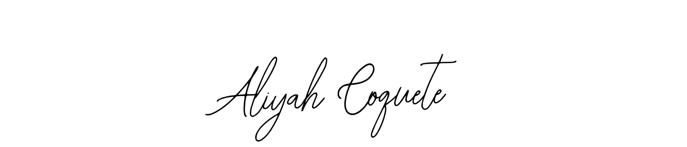 Make a beautiful signature design for name Aliyah Coquete. With this signature (Bearetta-2O07w) style, you can create a handwritten signature for free. Aliyah Coquete signature style 12 images and pictures png