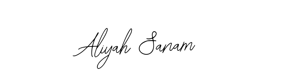 Use a signature maker to create a handwritten signature online. With this signature software, you can design (Bearetta-2O07w) your own signature for name Aliyah Sanam. Aliyah Sanam signature style 12 images and pictures png