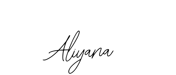 Use a signature maker to create a handwritten signature online. With this signature software, you can design (Bearetta-2O07w) your own signature for name Aliyana. Aliyana signature style 12 images and pictures png