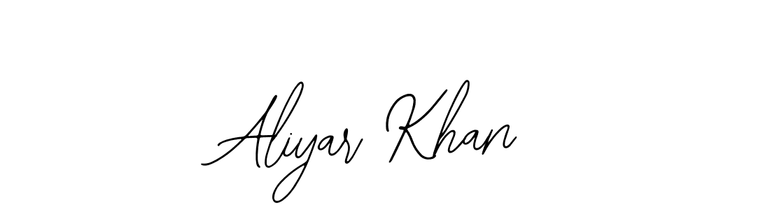 Also You can easily find your signature by using the search form. We will create Aliyar Khan name handwritten signature images for you free of cost using Bearetta-2O07w sign style. Aliyar Khan signature style 12 images and pictures png