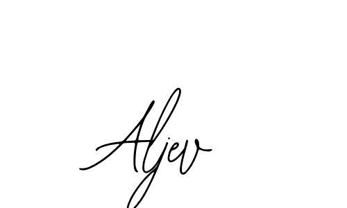 How to make Aljev name signature. Use Bearetta-2O07w style for creating short signs online. This is the latest handwritten sign. Aljev signature style 12 images and pictures png