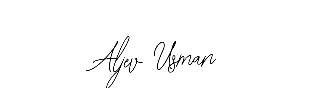 How to Draw Aljev Usman signature style? Bearetta-2O07w is a latest design signature styles for name Aljev Usman. Aljev Usman signature style 12 images and pictures png