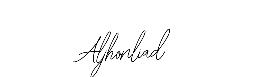 Bearetta-2O07w is a professional signature style that is perfect for those who want to add a touch of class to their signature. It is also a great choice for those who want to make their signature more unique. Get Aljhonliad name to fancy signature for free. Aljhonliad signature style 12 images and pictures png