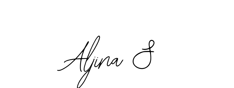 Similarly Bearetta-2O07w is the best handwritten signature design. Signature creator online .You can use it as an online autograph creator for name Aljina S. Aljina S signature style 12 images and pictures png