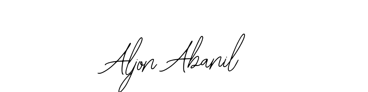 The best way (Bearetta-2O07w) to make a short signature is to pick only two or three words in your name. The name Aljon Abanil include a total of six letters. For converting this name. Aljon Abanil signature style 12 images and pictures png