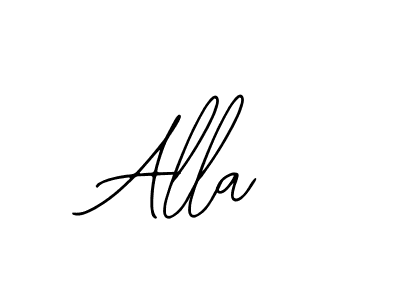 How to make Alla signature? Bearetta-2O07w is a professional autograph style. Create handwritten signature for Alla name. Alla signature style 12 images and pictures png