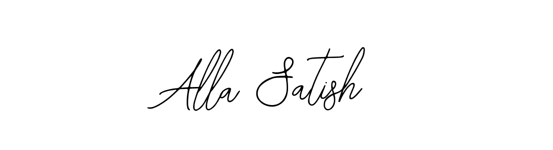 if you are searching for the best signature style for your name Alla Satish. so please give up your signature search. here we have designed multiple signature styles  using Bearetta-2O07w. Alla Satish signature style 12 images and pictures png