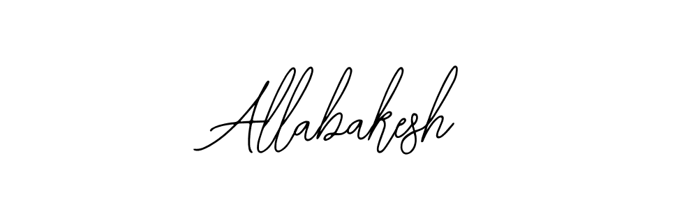Use a signature maker to create a handwritten signature online. With this signature software, you can design (Bearetta-2O07w) your own signature for name Allabakesh. Allabakesh signature style 12 images and pictures png