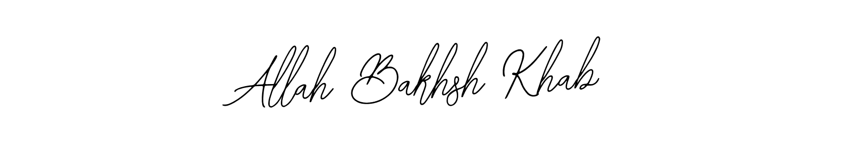 How to make Allah Bakhsh Khab name signature. Use Bearetta-2O07w style for creating short signs online. This is the latest handwritten sign. Allah Bakhsh Khab signature style 12 images and pictures png
