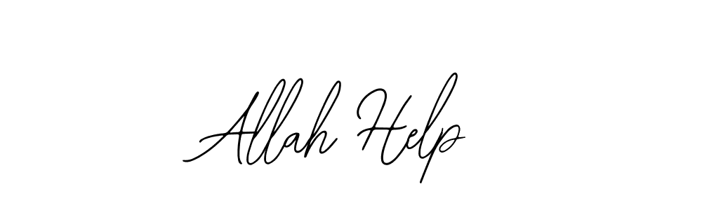 You should practise on your own different ways (Bearetta-2O07w) to write your name (Allah Help) in signature. don't let someone else do it for you. Allah Help signature style 12 images and pictures png