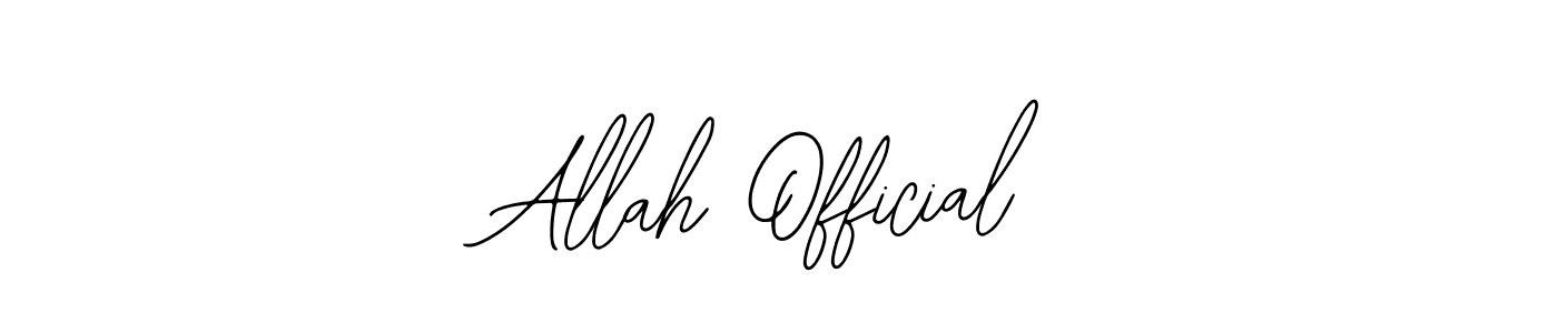 Similarly Bearetta-2O07w is the best handwritten signature design. Signature creator online .You can use it as an online autograph creator for name Allah Official. Allah Official signature style 12 images and pictures png