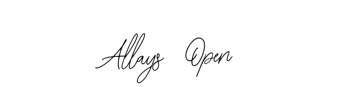 Design your own signature with our free online signature maker. With this signature software, you can create a handwritten (Bearetta-2O07w) signature for name Allays  Open. Allays  Open signature style 12 images and pictures png