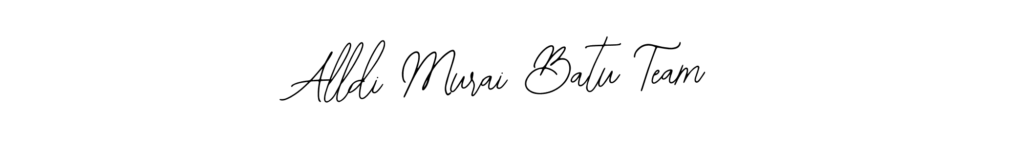 It looks lik you need a new signature style for name Alldi Murai Batu Team. Design unique handwritten (Bearetta-2O07w) signature with our free signature maker in just a few clicks. Alldi Murai Batu Team signature style 12 images and pictures png