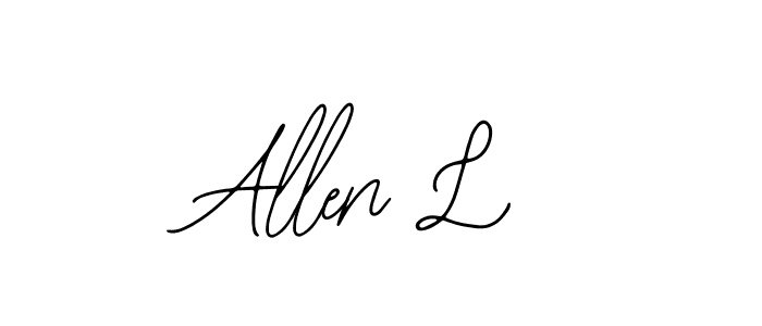 You should practise on your own different ways (Bearetta-2O07w) to write your name (Allen L) in signature. don't let someone else do it for you. Allen L signature style 12 images and pictures png