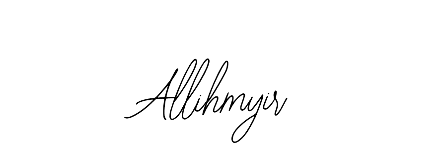 Use a signature maker to create a handwritten signature online. With this signature software, you can design (Bearetta-2O07w) your own signature for name Allihmyir. Allihmyir signature style 12 images and pictures png