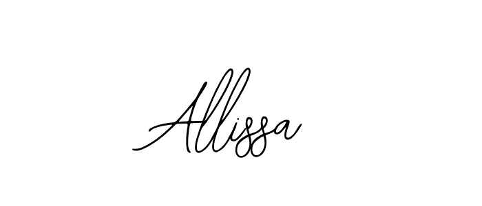 How to make Allissa name signature. Use Bearetta-2O07w style for creating short signs online. This is the latest handwritten sign. Allissa signature style 12 images and pictures png