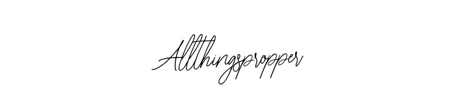 How to make Allthingspropper signature? Bearetta-2O07w is a professional autograph style. Create handwritten signature for Allthingspropper name. Allthingspropper signature style 12 images and pictures png