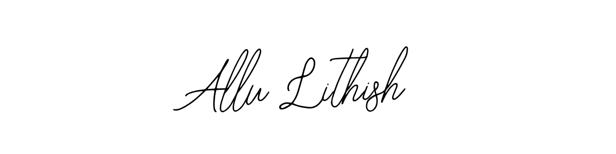 if you are searching for the best signature style for your name Allu Lithish. so please give up your signature search. here we have designed multiple signature styles  using Bearetta-2O07w. Allu Lithish signature style 12 images and pictures png
