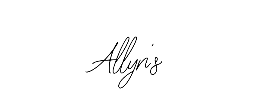 Make a beautiful signature design for name Allyn’s. With this signature (Bearetta-2O07w) style, you can create a handwritten signature for free. Allyn’s signature style 12 images and pictures png