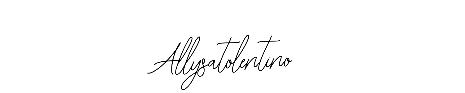 How to make Allysatolentino name signature. Use Bearetta-2O07w style for creating short signs online. This is the latest handwritten sign. Allysatolentino signature style 12 images and pictures png