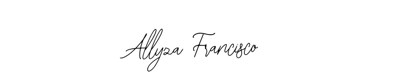 Check out images of Autograph of Allyza Francisco name. Actor Allyza Francisco Signature Style. Bearetta-2O07w is a professional sign style online. Allyza Francisco signature style 12 images and pictures png