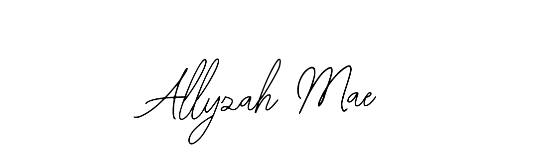You should practise on your own different ways (Bearetta-2O07w) to write your name (Allyzah Mae) in signature. don't let someone else do it for you. Allyzah Mae signature style 12 images and pictures png