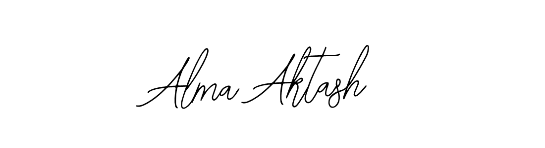 How to make Alma Aktash name signature. Use Bearetta-2O07w style for creating short signs online. This is the latest handwritten sign. Alma Aktash signature style 12 images and pictures png