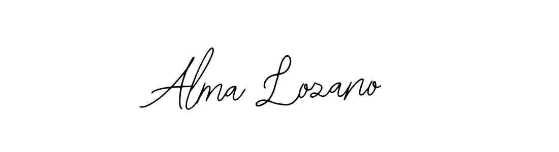 How to make Alma Lozano name signature. Use Bearetta-2O07w style for creating short signs online. This is the latest handwritten sign. Alma Lozano signature style 12 images and pictures png