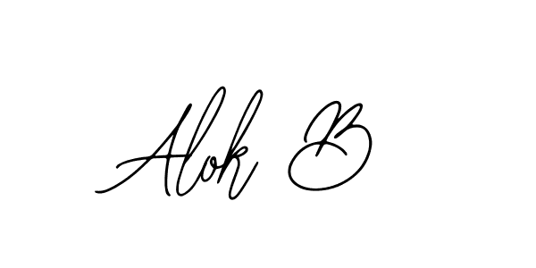 Use a signature maker to create a handwritten signature online. With this signature software, you can design (Bearetta-2O07w) your own signature for name Alok B. Alok B signature style 12 images and pictures png
