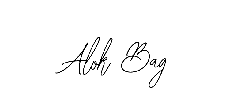 How to make Alok Bag name signature. Use Bearetta-2O07w style for creating short signs online. This is the latest handwritten sign. Alok Bag signature style 12 images and pictures png