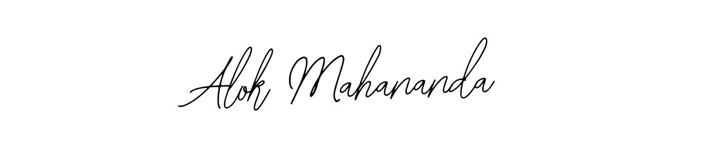 How to make Alok Mahananda name signature. Use Bearetta-2O07w style for creating short signs online. This is the latest handwritten sign. Alok Mahananda signature style 12 images and pictures png