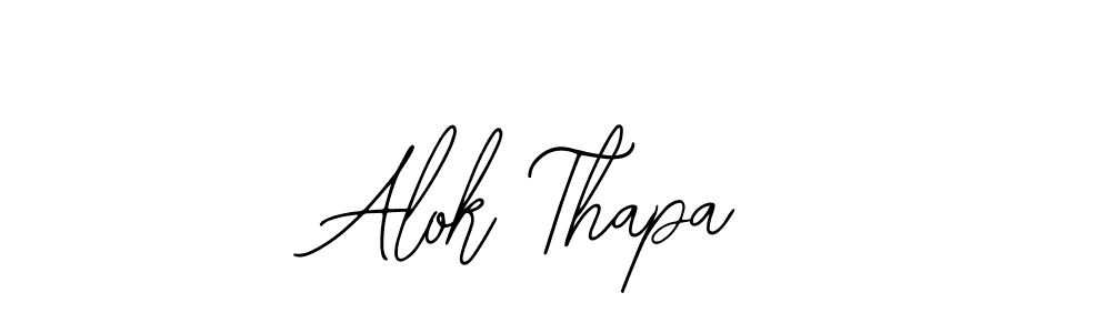 Use a signature maker to create a handwritten signature online. With this signature software, you can design (Bearetta-2O07w) your own signature for name Alok Thapa. Alok Thapa signature style 12 images and pictures png