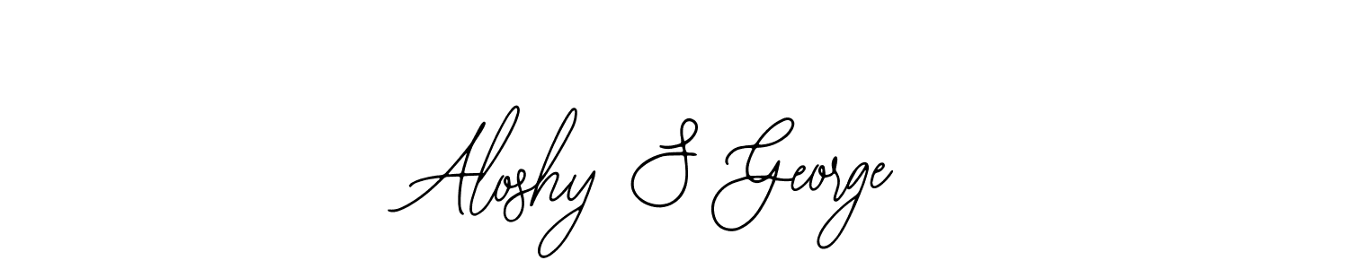 How to make Aloshy S George signature? Bearetta-2O07w is a professional autograph style. Create handwritten signature for Aloshy S George name. Aloshy S George signature style 12 images and pictures png