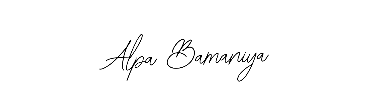 How to make Alpa Bamaniya signature? Bearetta-2O07w is a professional autograph style. Create handwritten signature for Alpa Bamaniya name. Alpa Bamaniya signature style 12 images and pictures png