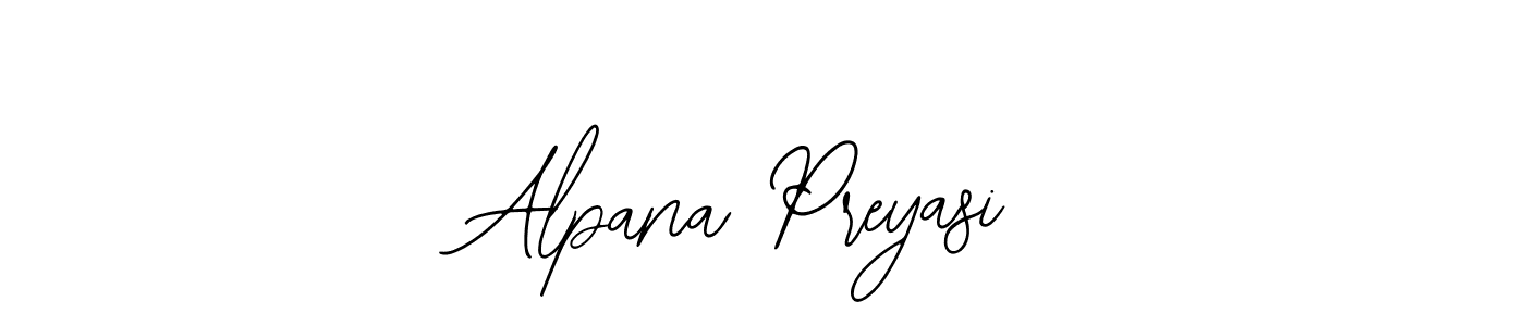 You should practise on your own different ways (Bearetta-2O07w) to write your name (Alpana Preyasi) in signature. don't let someone else do it for you. Alpana Preyasi signature style 12 images and pictures png