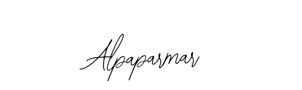 Design your own signature with our free online signature maker. With this signature software, you can create a handwritten (Bearetta-2O07w) signature for name Alpaparmar. Alpaparmar signature style 12 images and pictures png