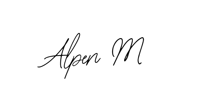 Also we have Alpen M name is the best signature style. Create professional handwritten signature collection using Bearetta-2O07w autograph style. Alpen M signature style 12 images and pictures png