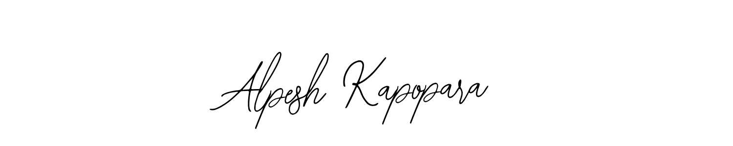 Use a signature maker to create a handwritten signature online. With this signature software, you can design (Bearetta-2O07w) your own signature for name Alpesh Kapopara. Alpesh Kapopara signature style 12 images and pictures png