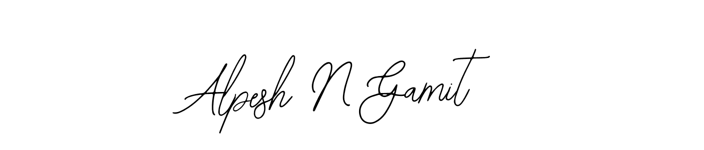 How to Draw Alpesh N Gamit signature style? Bearetta-2O07w is a latest design signature styles for name Alpesh N Gamit. Alpesh N Gamit signature style 12 images and pictures png